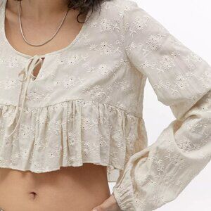 Urban Outfitters Floral Embroidered Top
